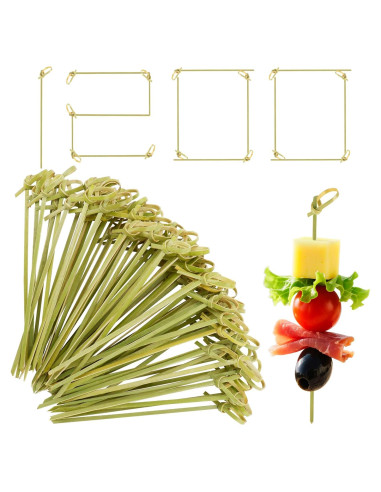 1200 Palillos de Cóctel de Bambú Vicuna R 10.5 cm Decorativos