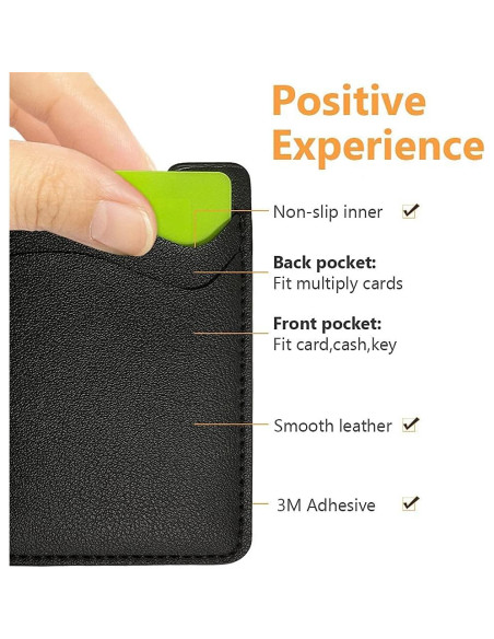 Soporte para Tarjetas de Teléfono Puxnoin - 2 Pack Negro Soporte para Tarjetas de Teléfono Puxnoin - 2 Pack Negro