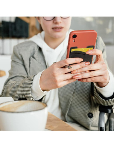 Soporte para Tarjetas de Teléfono Puxnoin - 2 Pack Negro