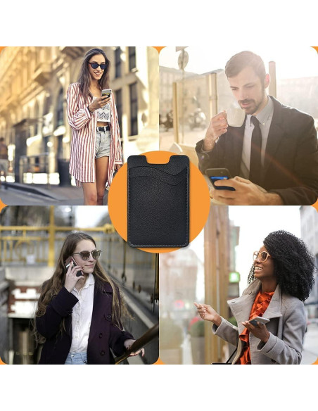 Soporte para Tarjetas de Teléfono Puxnoin - 2 Pack Negro Soporte para Tarjetas de Teléfono Puxnoin - 2 Pack Negro