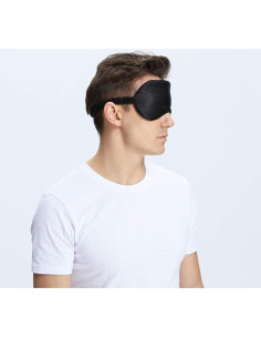 Máscara de Sueño de Seda Natural NMM Global - Unisex, Color Negro 2