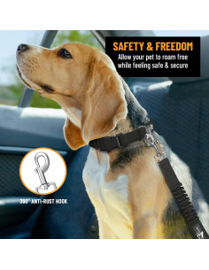 Cinturón de Seguridad para Perros Active Pets, Ajustable 53-78 cm 2