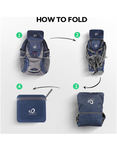 Mochila de senderismo WATERFLY Onj11 30L Plegable Azul
