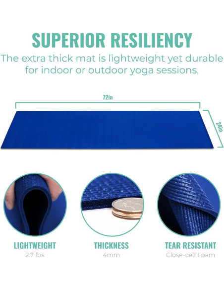 Alfombrillas de Yoga Upward Fit, Paquete de 10, 182.88x60.96 cm, Antideslizantes