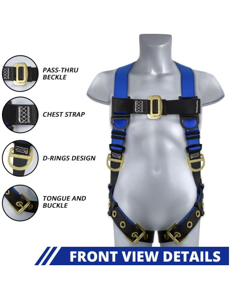 Arnés de Seguridad TRSMIMA Cuerpo Completo 5 Puntos Ajuste