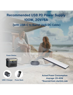 Cable de Alimentación DC a USB-C Steinwhale 2M 100W a Prueba de Agua 2
