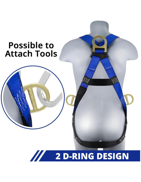 Arnés de Seguridad TRSMIMA Cuerpo Completo 5 Puntos Ajuste