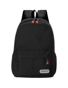 Mochila Infantil Ligera 40x26x13cm Oxford Negra 2