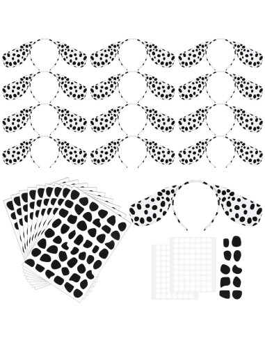 42 Accesorios de Disfraz de Dálmata para Perro - Diademas y Adhesivos