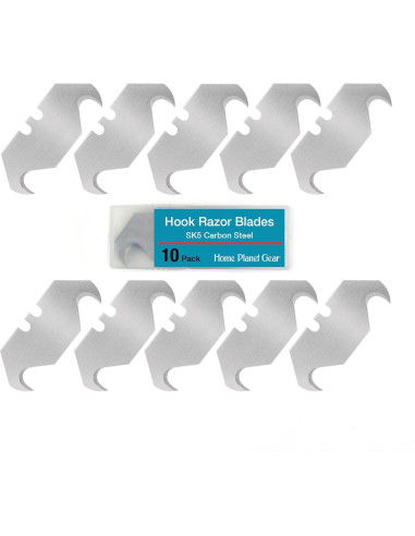 Cuchillas de Gancho Home Planet Gear 10 Piezas SK5 Afiladas