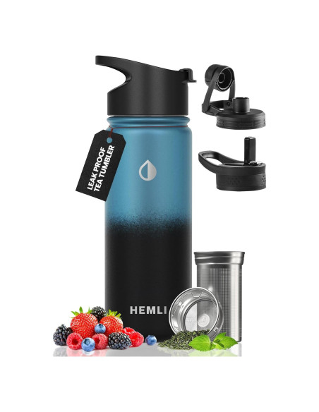 Botella de Té Aislada Hemli 0.5L con Infusor Acero Inoxidable