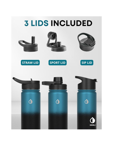 Botella de Té Aislada Hemli 0.5L con Infusor Acero Inoxidable