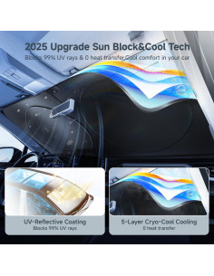 Protector Solar para Parabrisas DooGooCoo SQZYB-2025-XB-1 145x74 cm 2