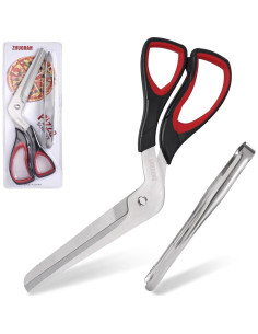 Tijeras para Pizza ZHUORAN 27cm Acero Inoxidable Rojo 2