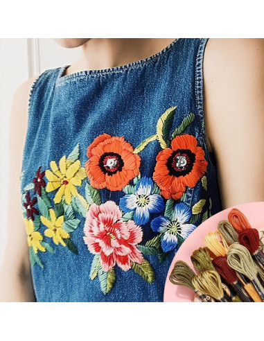 Hilo de Bordado CABODYALS 12 Madejas 105 Yardas Poliester