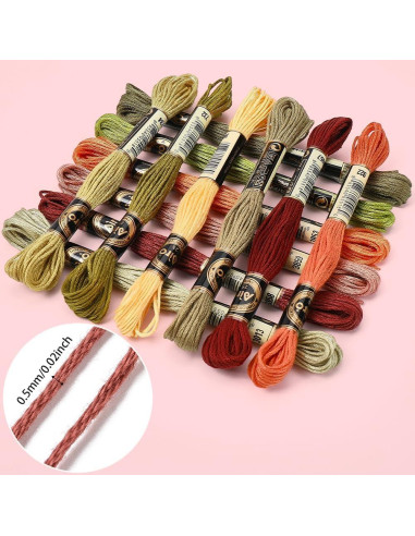 Hilo de Bordado CABODYALS 12 Madejas 105 Yardas Poliester