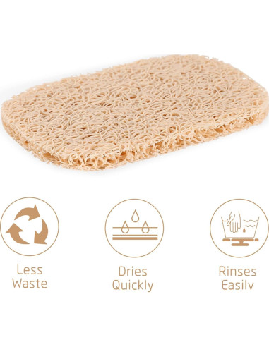 15 Almohadillas para Jabón YANZHAN Beige - Soporte Antideslizante