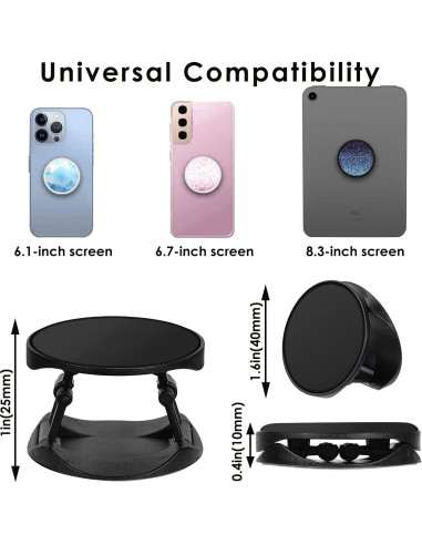 Soporte Plegable para Teléfono LDSXAY - Negro - Multifuncional