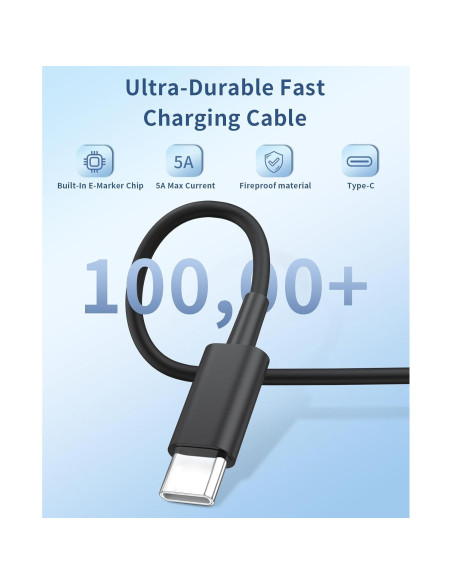Cargador Rápido USB C Qntry 25W 2Pack con Cable 1.83m