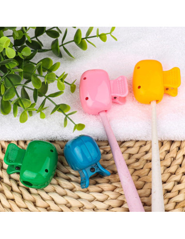 Paquete de 4 Cubiertas de Cabeza para Cepillo de Dientes Hxezoc