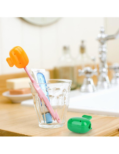 Paquete de 4 Cubiertas de Cabeza para Cepillo de Dientes Hxezoc