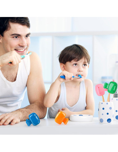 Paquete de 4 Cubiertas de Cabeza para Cepillo de Dientes Hxezoc