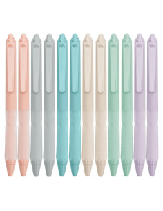 Bolígrafos Retráctiles Linbsunne 1mm Negro Paquete de 12