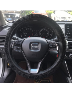 Funda de Volante KAFEEK Microfibra Antideslizante 38 cm Negra 2