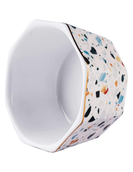 Soporte de Clips de Papel Cerámica LEAZUL Azul Terrazzo Soporte de Clips de Papel Cerámica LEAZUL Azul Terrazzo