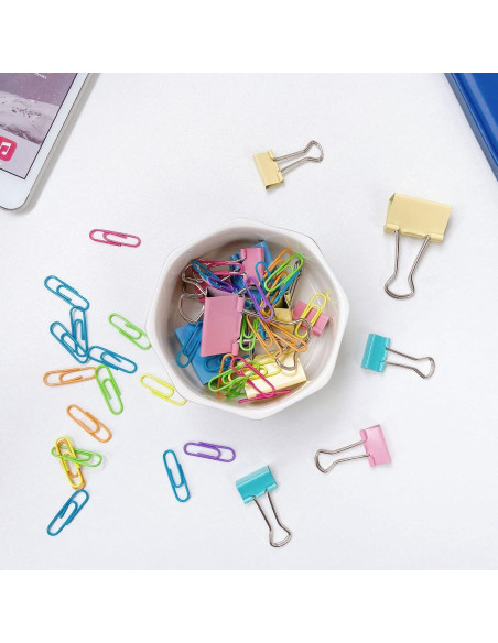 Soporte de Clips de Papel Cerámica LEAZUL Azul Terrazzo Soporte de Clips de Papel Cerámica LEAZUL Azul Terrazzo