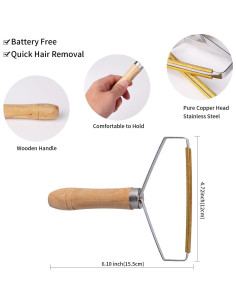 Removedor de Pelusa Portátil Perla Dorada - Ecológico y Eficaz 2