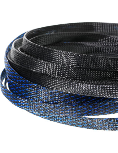 Manga de Cable Trenzada Xuniea 5m 1.27/0.64/0.95cm Negro/Azul