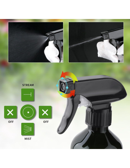 Paquete de 2 Botellas de Spray Reutilizables Arkeiliy 300ml