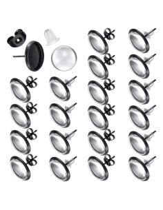 Kit de Aretes de Stud Hicarer 200 Piezas DIY Acero Inoxidable