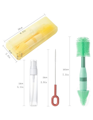 Cepillo de Botella Chemimoso para Bebés 236.6 ml Azul