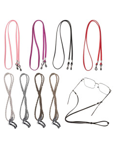 Correa para Gafas 8 Pcs Mujer Cuero PU y Suede Colorido