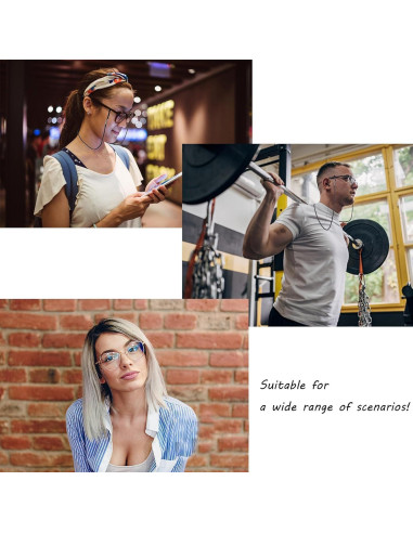 Correa para Gafas 8 Pcs Mujer Cuero PU y Suede Colorido