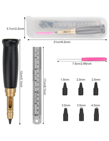 Perforador de Agujeros para Cinturones Boyistar con 6 Puntas