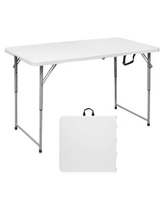 Mesa Plegable Byliable 180 cm Blanca Ajustable para Camping