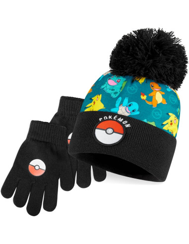 Conjunto de Invierno Pokemon para Niños - Gorro, Guantes y Bufanda