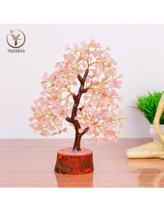 Árbol de Cuarzo Rosa Yatskia - Decoración Feng Shui 25-30 cm 2