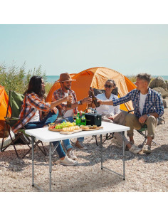 Mesa Plegable Byliable 180 cm Blanca Ajustable para Camping 2