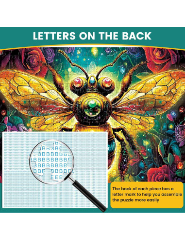 Rompecabezas de 300 Piezas Abeja DAGIRT 52.1x38.1cm Cartón Reciclado