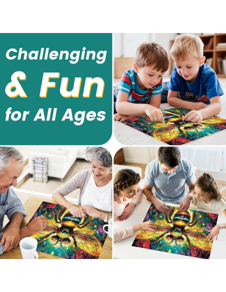 Rompecabezas de 300 Piezas Abeja DAGIRT 52.1x38.1cm Cartón Reciclado