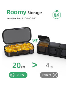 Organizador Semanal de Pastillas PULIV 7 Días Gran Capacidad 2