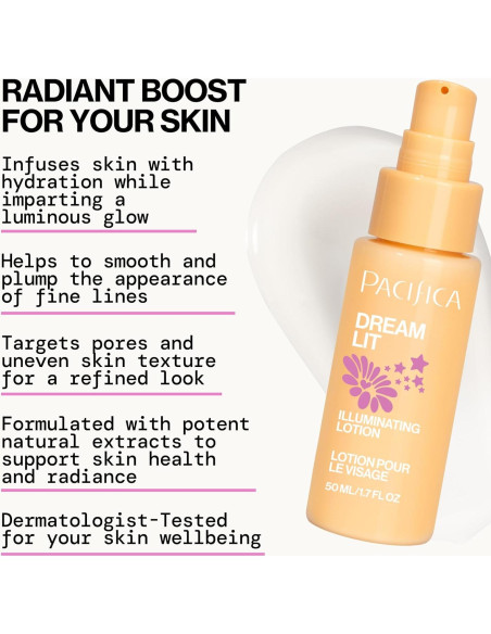 Loción Facial Iluminadora Pacifica Dreamlit 50 ml - Hidratante Vegano