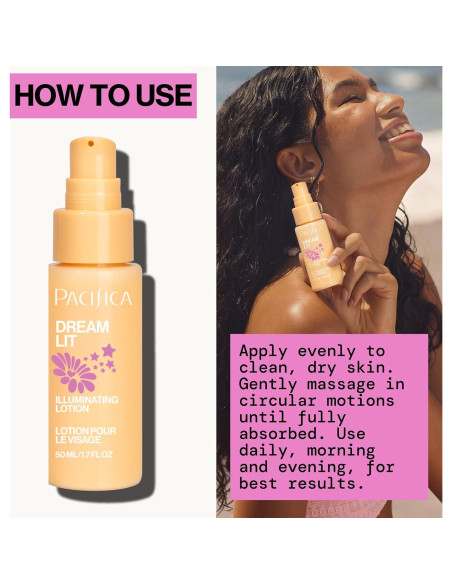 Loción Facial Iluminadora Pacifica Dreamlit 50 ml - Hidratante Vegano