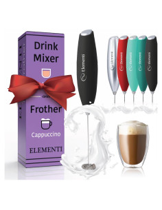 Mezclador de Bebidas Elementi Negro - Batidor Eléctrico 28cm