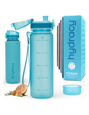 Botella de Agua Reutilizable Hydracy 500ml con Marcador de Tiempo