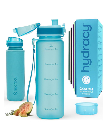 Botella de Agua Reutilizable Hydracy 500ml con Marcador de Tiempo
